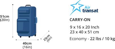 air transat baggage charges.